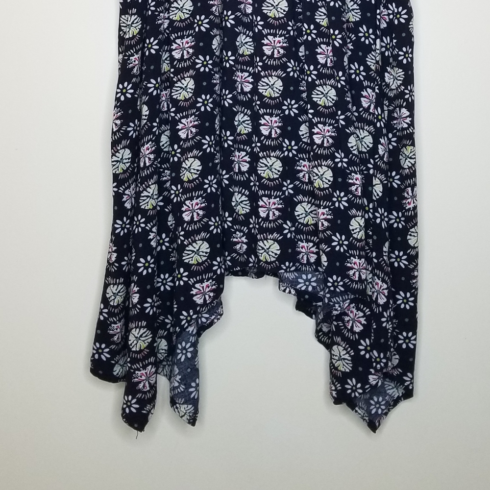 Umgeeboho Aztec Print Blue Shark Bit Tunic Top - image 4